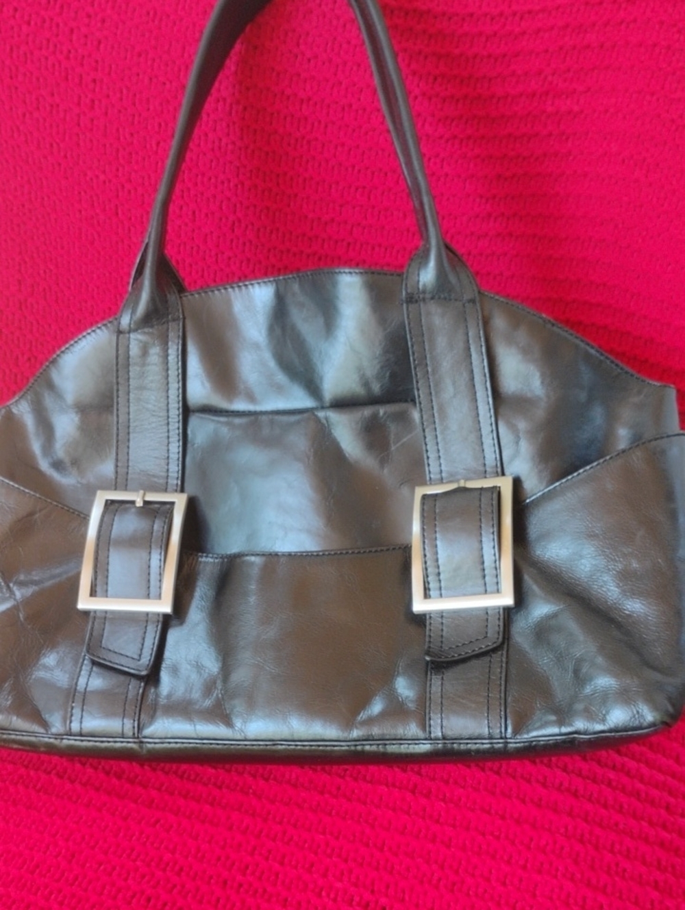 Kenneth Cole Black Leather Vintage Handbag